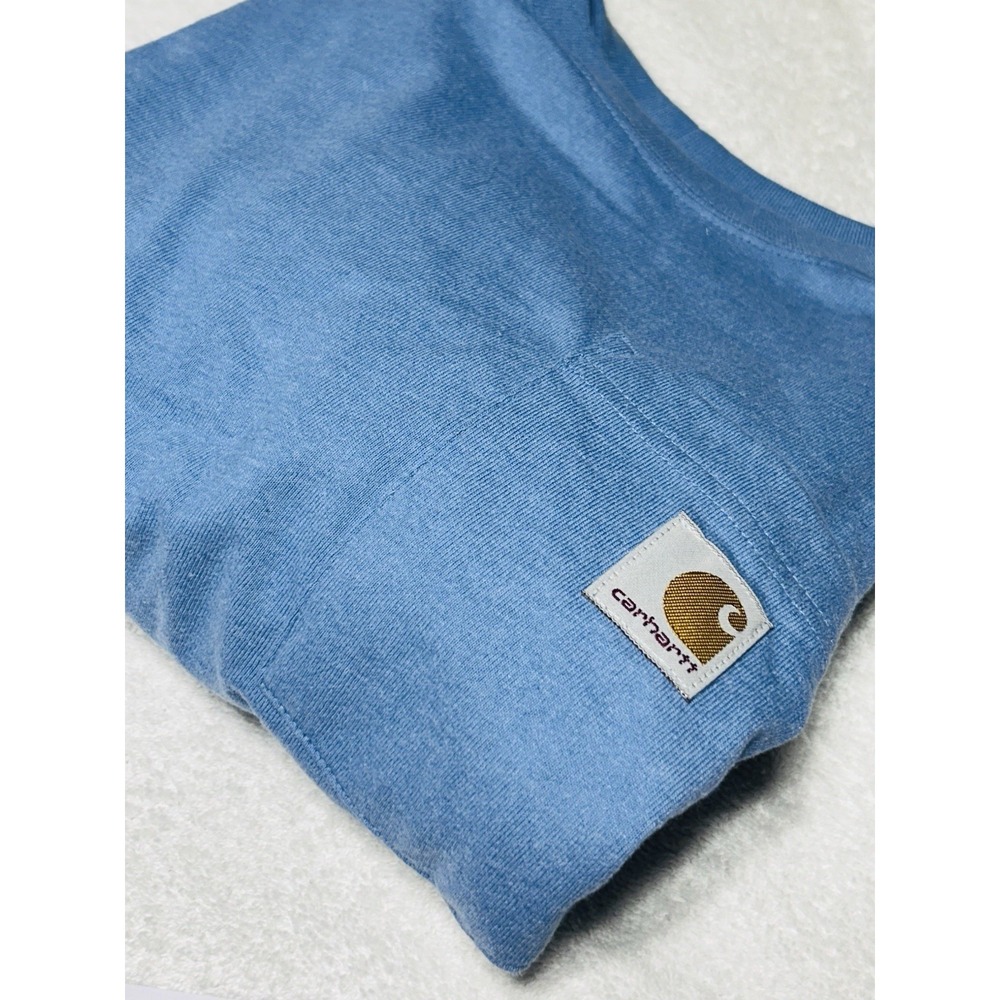 Carhartt Long Sleeve T-Shirt Mens Size L Dark Gray K126 Workwear Pocket Tee